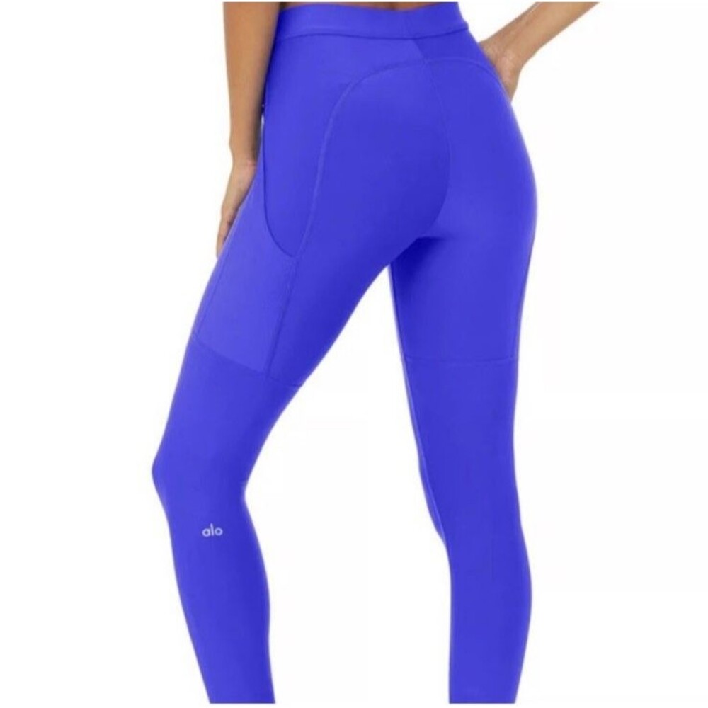 Alo Yoga High Waist Utility Leggings XS Blue 4 Pocket Compression Activewear